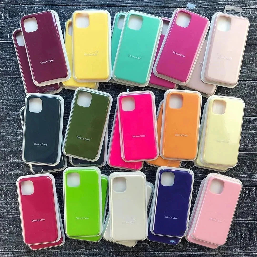 Silicone Microfiber Velvet Case for the iPhone 15 with Logo