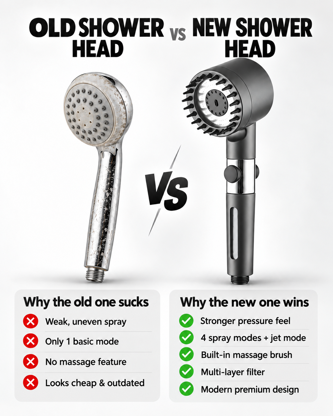 CloudJet - the filtered, high pressure shower head